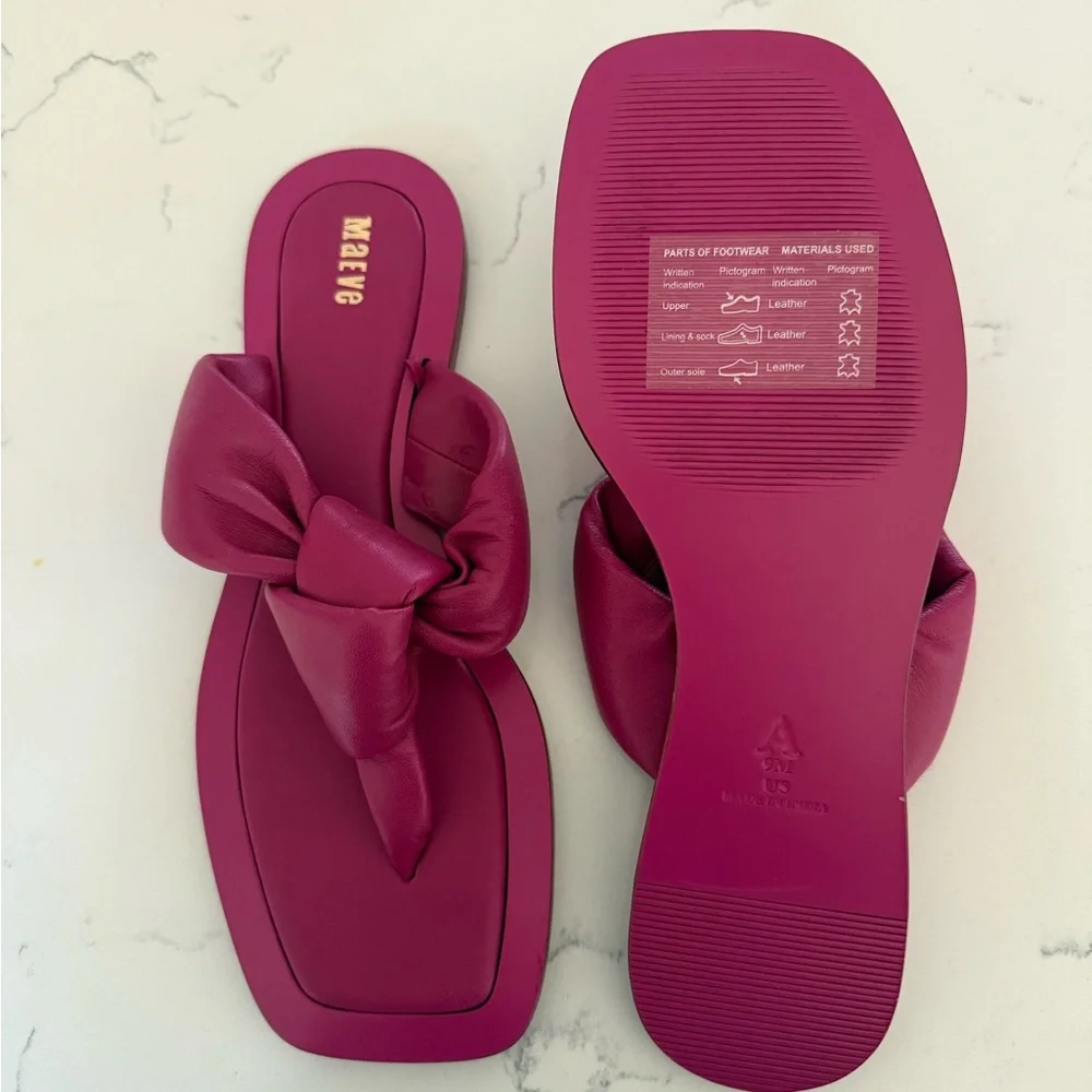 Anthropologie Maeve Puffy Knotted Sandals
